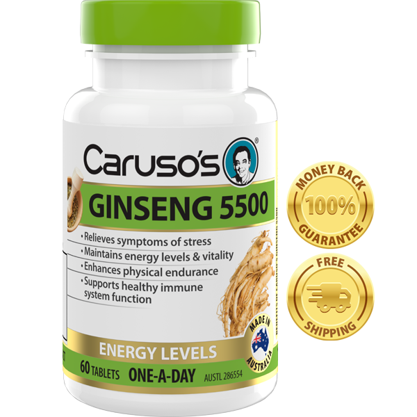 Ginseng 5500 Tablets To Support Energy Caruso s Natural Health