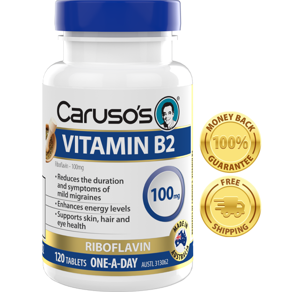 Vitamin B2 Tablets Riboflavin Skin Health Caruso s Natural Health