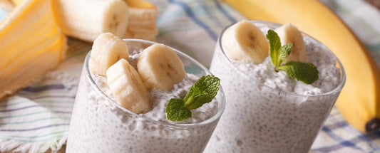 Banana & chia seed pudding