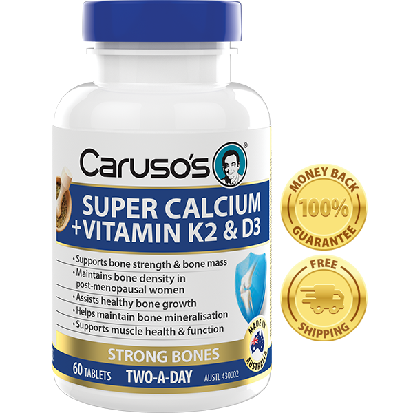 Super Calcium + K2&D3 for strong healthy bones – Caruso's Natural Health